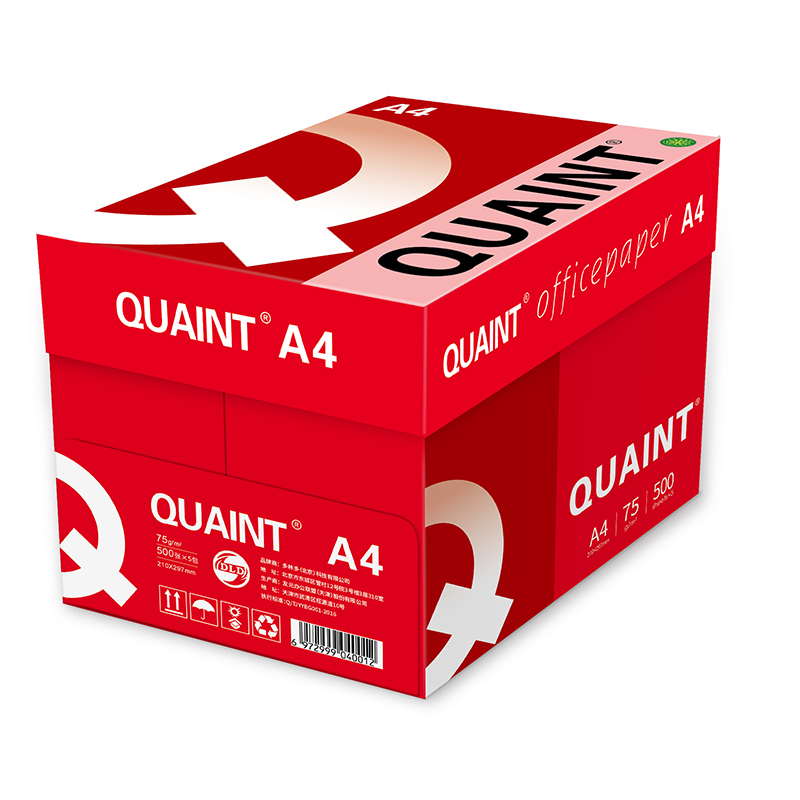 QUAINT 75克A4多功能复印纸 500张/包 8包/箱