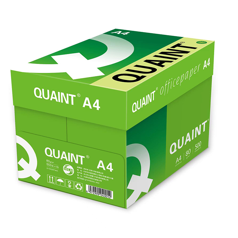 QUAINT 80克A4多功能复印纸 500张/包 8包/箱